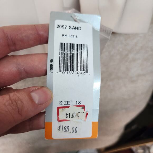 Vintage Patra Blazer Coat Size 18 Embroidered NWT Size XL 1X Cream Khaki - Picture 6 of 9